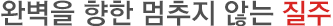 완벽을 향한 멈추지 않는 질주